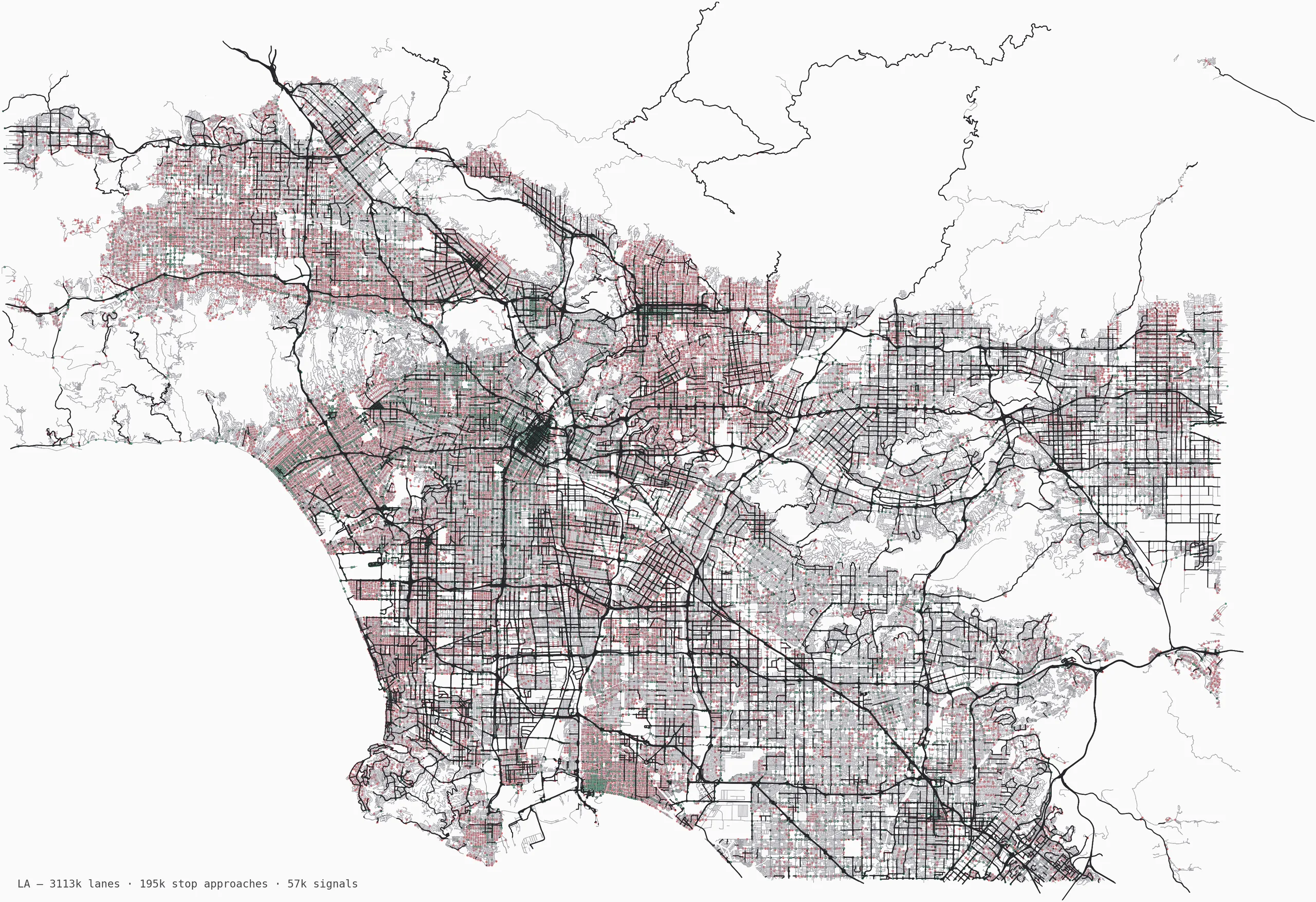 Los Angeles road network